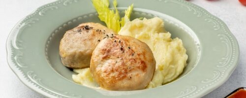 куриные котлетки с картофельным пюре